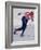 Male Speed Skater in Action-null-Framed Photographic Print