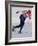 Male Speed Skater in Action-null-Framed Photographic Print