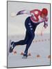 Male Speed Skater in Action-null-Mounted Photographic Print