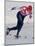 Male Speed Skater in Action-null-Mounted Photographic Print