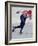 Male Speed Skater in Action-null-Framed Photographic Print