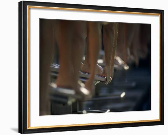 Male Swimmers at the Start of a Race-null-Framed Photographic Print