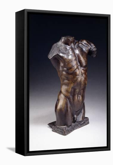 Male Torso - New Model, C.1885-Auguste Rodin-Framed Premier Image Canvas