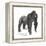 Male Western Lowland Gorilla (Gorilla Gorilla Gorilla), Ape, Mammals-Encyclopaedia Britannica-Framed Stretched Canvas