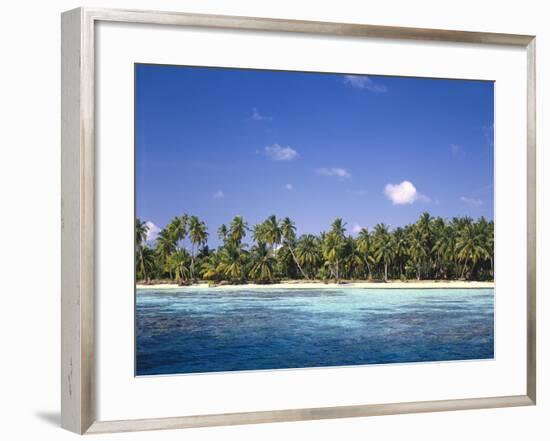 Malediven, Meer, Palmenstrand, Indischer Ozean, Palmeninsel, Detail, Strand-Thonig-Framed Photographic Print