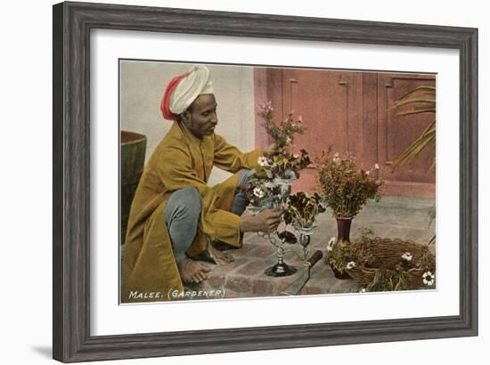 Malee, North African Gardener with Bouquets-null-Framed Art Print