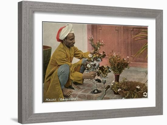 Malee, North African Gardener with Bouquets-null-Framed Art Print