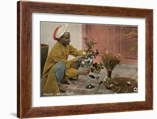 Malee, North African Gardener with Bouquets-null-Framed Art Print