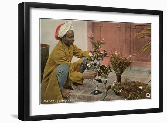 Malee, North African Gardener with Bouquets-null-Framed Art Print