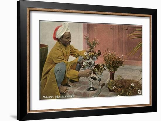 Malee, North African Gardener with Bouquets-null-Framed Art Print