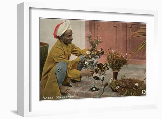 Malee, North African Gardener with Bouquets-null-Framed Art Print