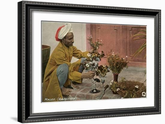 Malee, North African Gardener with Bouquets-null-Framed Art Print