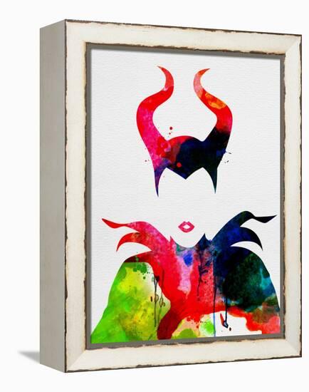 Maleficent Watercolor-Lora Feldman-Framed Stretched Canvas