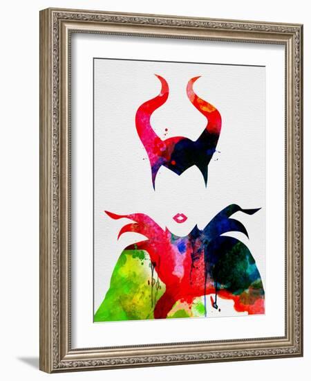 Maleficent Watercolor-Lora Feldman-Framed Art Print