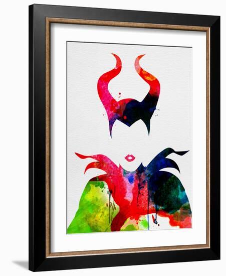 Maleficent Watercolor-Lora Feldman-Framed Art Print