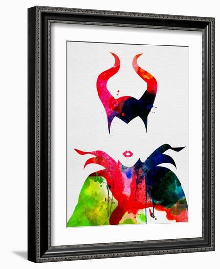 Maleficent Watercolor-Lora Feldman-Framed Art Print