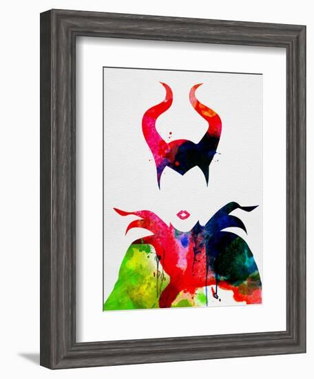 Maleficent Watercolor-Lora Feldman-Framed Art Print