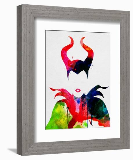 Maleficent Watercolor-Lora Feldman-Framed Art Print