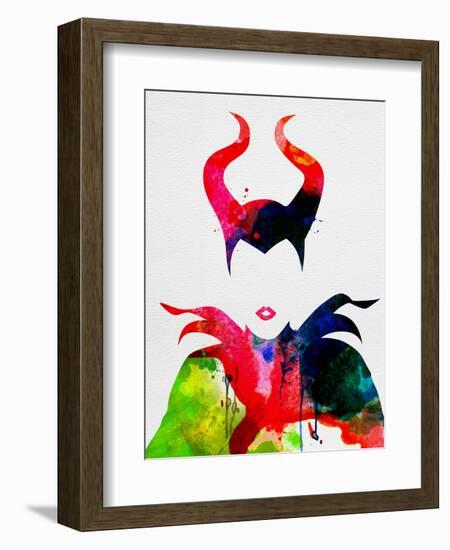 Maleficent Watercolor-Lora Feldman-Framed Art Print