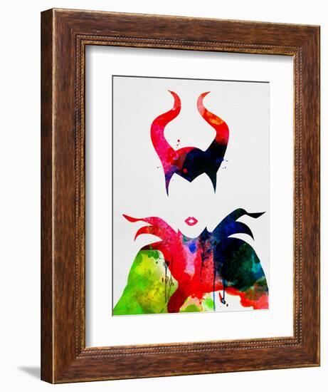 Maleficent Watercolor-Lora Feldman-Framed Art Print