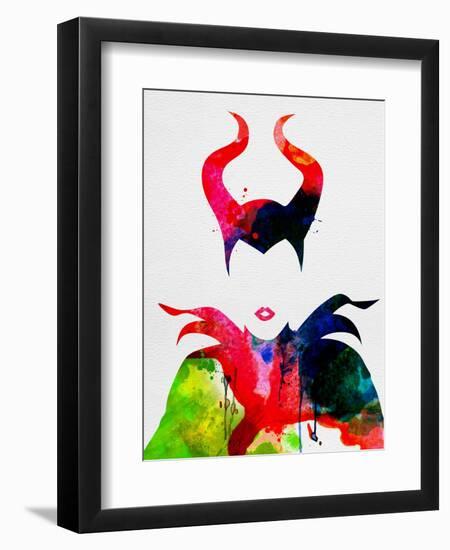 Maleficent Watercolor-Lora Feldman-Framed Art Print