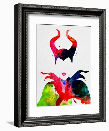 Maleficent Watercolor-Lora Feldman-Framed Art Print