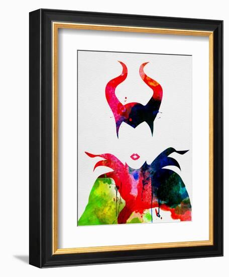 Maleficent Watercolor-Lora Feldman-Framed Art Print