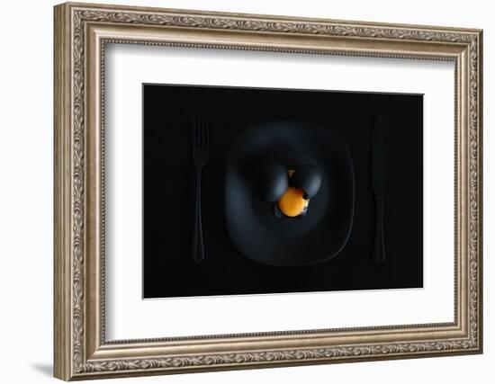 Malevich's breakfast. Or the black square.-Victoria Ivanova-Framed Photographic Print