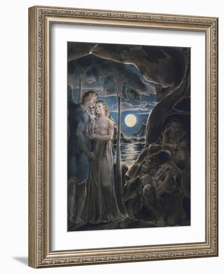 Malevolence, or A Husband Parting from His Wife and Child, Two Assassins Lurking in Ambush, 1799 (I-William Blake-Framed Giclee Print