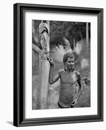 Malformation of the Ears, Solomon Islands, 1920-JW Beattie-Framed Giclee Print