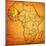 Mali on Actual Map of Africa-michal812-Mounted Art Print