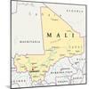 Mali Political Map-Peter Hermes Furian-Mounted Art Print