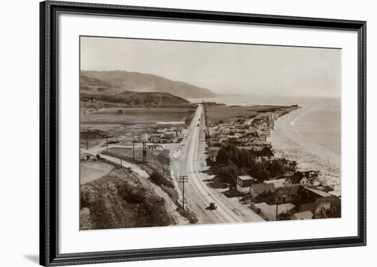 Malibu Beach Colony, 1944-null-Framed Art Print