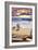 Malibu, California - Beach Scene and Surfers-Lantern Press-Framed Premium Giclee Print