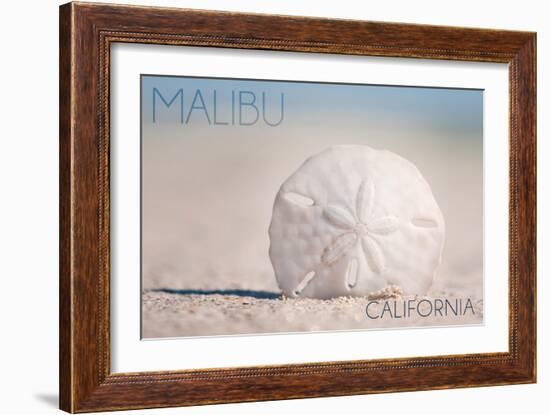 Malibu, California - Sand Dollar and Beach-Lantern Press-Framed Art Print