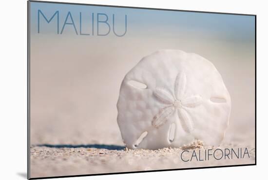 Malibu, California - Sand Dollar and Beach-Lantern Press-Mounted Art Print