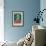 Malibu, California - Seahorse Woodblock (Blue and Pink)-Lantern Press-Framed Art Print displayed on a wall