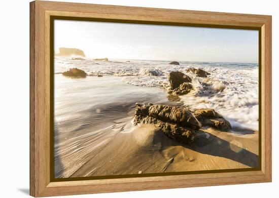 Malibu, California, USA: Famous El Matador Beach In Summer In The Early Morning-Axel Brunst-Framed Premier Image Canvas