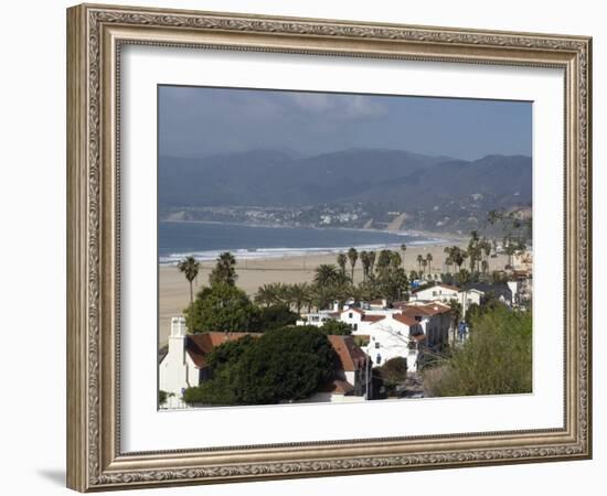 Malibu, from Palisades Park, Santa Monica, California, United States of America, North America-Ethel Davies-Framed Photographic Print