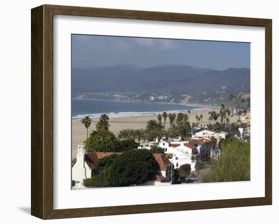 Malibu, from Palisades Park, Santa Monica, California, United States of America, North America-Ethel Davies-Framed Photographic Print