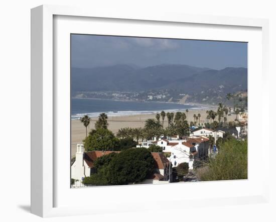 Malibu, from Palisades Park, Santa Monica, California, United States of America, North America-Ethel Davies-Framed Photographic Print