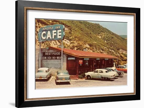 Malibu Inn Cafe, Roadside Retro-null-Framed Art Print