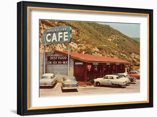 Malibu Inn Cafe, Roadside Retro-null-Framed Art Print