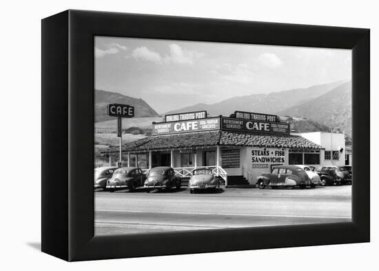 Malibu Trading Post and Café-null-Framed Premier Image Canvas