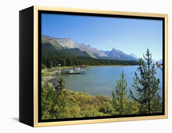 Maligne Lake, Jasper National Park, Rocky Mountains, Alberta, Canada-Hans Peter Merten-Framed Premier Image Canvas