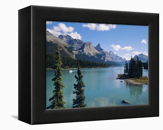 Maligne Lake, Rocky Mountains, Alberta, Canada-Hans Peter Merten-Framed Premier Image Canvas