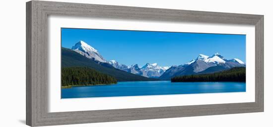 Maligne Lake with Canadian Rockies at Jasper National Park, Alberta, Canada-null-Framed Photographic Print