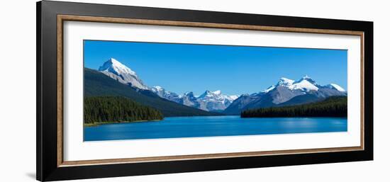 Maligne Lake with Canadian Rockies at Jasper National Park, Alberta, Canada-null-Framed Photographic Print