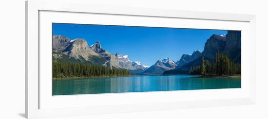 Maligne Lake with Canadian Rockies in the Background, Jasper National Park, Alberta, Canada-null-Framed Photographic Print