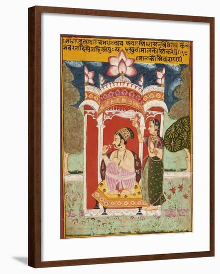 Malkos Raga, Folio from a Ragamala (Garland of Melodies)-null-Framed Art Print